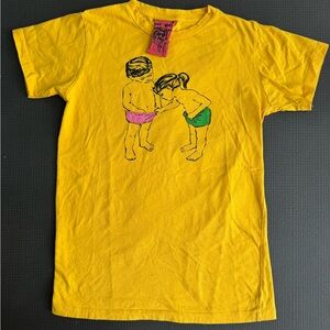 Yellow Sassy Graphic Tee with Playful Image